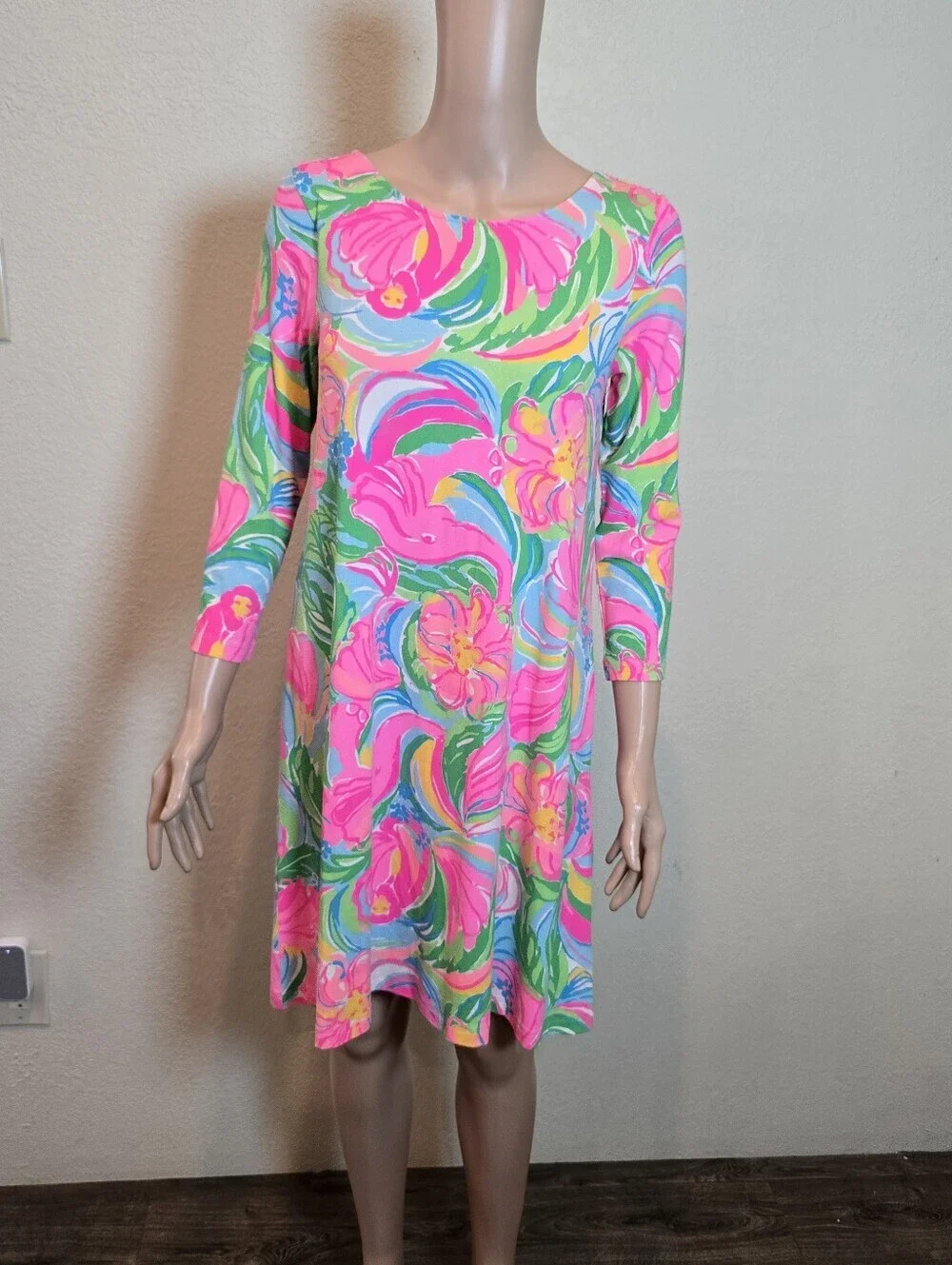 Lilly Pulitzer Ophelia Swing Dress Size Sm Elephant Monkey Lion Green Blue Pink